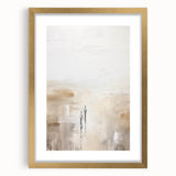 Abstract minimalist wall art frame with matting in gold, showcasing a sleek design that adds elegance to modern interiors. Perfect for enhancing home decor.