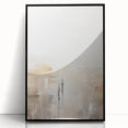 Framed abstract minimalist wall art featuring a black acrylic design, showcasing clean lines and modern aesthetics, ideal for contemporary home decor.