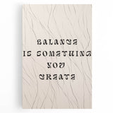 Stretched canvas wall art featuring an abstract minimalist design with earthy tones and geometric shapes, perfect for modern home decor enhancement.