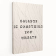 Stretched canvas showcasing an abstract minimalist design in calming earth tones, displayed from the side to highlight its depth and texture, perfect for modern decor.
