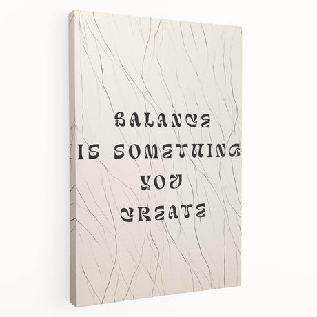Stretched canvas showcasing an abstract minimalist design in calming earth tones, displayed from the side to highlight its depth and texture, perfect for modern decor.