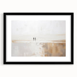 Abstract minimalist wall art collection featuring a black-framed piece with a mat, showcasing a sleek design ideal for modern interiors, enhancing aesthetic appeal.