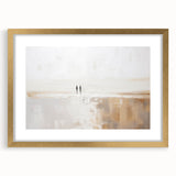 Abstract minimalist wall art design featuring a gold frame and mat, showcasing a contemporary aesthetic perfect for modern home decor. Ideal for living room or office.