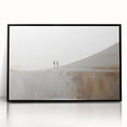 Framed black acrylic wall art featuring an abstract minimalist design, ideal for modern decor. This collection piece showcases a sleek front view, perfect for enhancing any contemporary space.