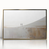 Framed abstract minimalist wall art design featuring gold accents and a sleek acrylic finish, ideal for modern home decor. Perfect for enhancing any living space.