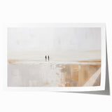 Abstract minimalist wall art print featuring soft pastel colors and geometric shapes, elegantly rolled and ready for display, ideal for modern home decor.