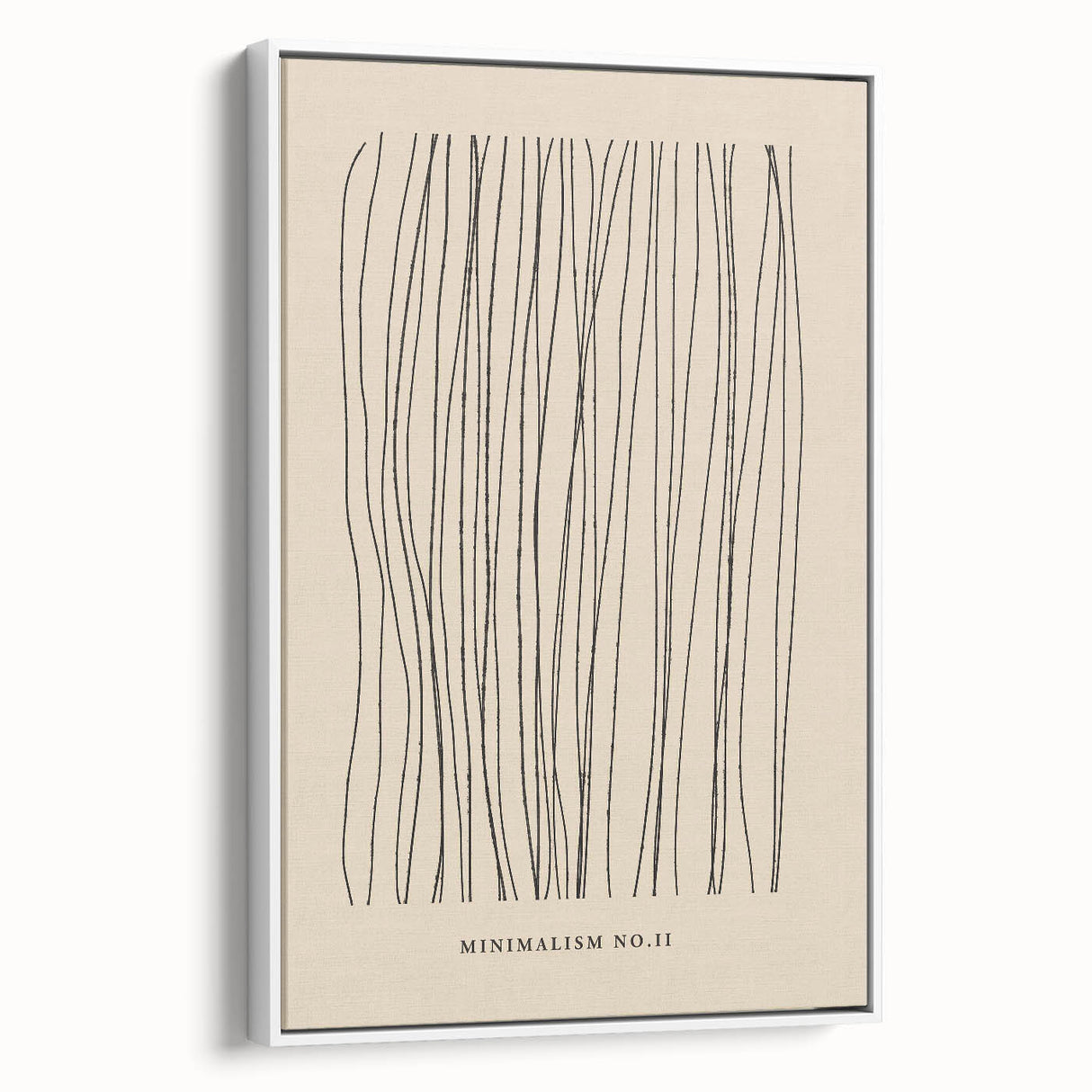 Framed minimalist wall art design showcasing abstract patterns in soft white tones, viewed from the side, ideal for modern home decor and stylish interiors.