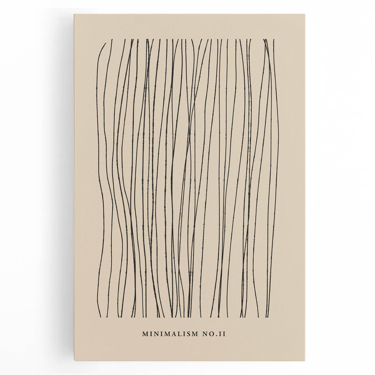 Abstract minimalist design wall art collection displayed on stretched canvas, featuring soothing neutral tones and geometric patterns, perfect for modern home decor.
