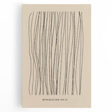 Abstract minimalist design wall art collection displayed on stretched canvas, featuring soothing neutral tones and geometric patterns, perfect for modern home decor.