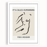 Abstract minimalist wall art design featuring a white frame with a mat, showcasing geometric shapes and soft color palette, ideal for modern interior decor.