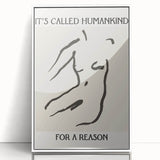 Framed abstract minimalist wall art with a white border, showcasing soft pastel colors and geometric shapes, perfect for modern home decor accents.