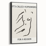 Framed abstract minimalist wall art in black, showcasing a sleek side view design. Ideal for modern decor, this canvas adds elegance to any room.