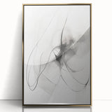 Framed abstract minimalist wall art collection featuring gold accents on a white background, ideal for modern home decor, enhancing any living space.