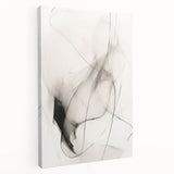 Abstract minimalist wall art collection on stretched canvas, showcasing soft neutral tones and geometric shapes, perfect for modern decor in any space.