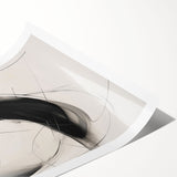 Abstract minimalist wall art print showcasing soft pastel colors and geometric shapes, rolled for easy shipping in a protective cardboard tube, ideal for modern decor.