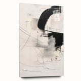 Abstract minimalist wall art featuring a sleek acrylic glass frame, showcasing vibrant colors and geometric patterns, perfect for modern interior decor. The side view highlights the clean edges and contemporary design, making it an ideal accent piece for any stylish space.