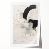 Abstract minimalist wall art print showcasing geometric shapes in soft pastel colors, elegantly rolled and ready for display, perfect for modern home decor.