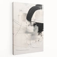 Stretched canvas artwork showcasing a minimalist abstract design in soft pastel colors, highlighting fluid shapes and textures, ideal for modern home decor.