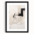 Abstract minimalist wall art collection featuring a black frame with a mat, showcasing a modern design perfect for contemporary interiors. Ideal for enhancing living spaces and adding a touch of elegance.