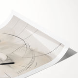 Abstract minimalist wall art print showcasing a blend of soft pastel colors and geometric shapes, perfect for modern home decor. Ideal for creating a serene atmosphere.