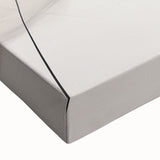 Close-up of an abstract minimalist design wall art piece featuring soft pastel colors and geometric shapes, printed on stretched canvas, perfect for modern decor.