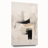 Abstract minimalist wall art design displayed in a sleek acrylic frame, showcasing a modern aesthetic with soft color gradients, perfect for contemporary decor.