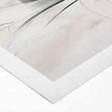 Abstract minimalist wall art design featuring soft pastel colors and geometric shapes on a rolled canvas, ideal for modern home decor. Perfect for creating an artistic focal point in living spaces or offices.