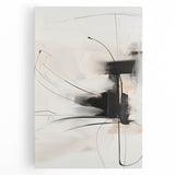 Abstract minimalist design wall art collection displayed on stretched canvas, showcasing soft pastel colors and geometric shapes, ideal for modern home decor.