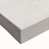 Close-up of a vibrant abstract minimalist design wall art piece showcasing bold colors and geometric shapes on stretched canvas, ideal for modern decor.