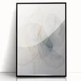 Framed abstract minimalist wall art design featuring a sleek black acrylic front, ideal for modern decor, enhancing any living space with its contemporary elegance.