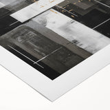 Abstract modern wall art collection on rolled canvas, showcasing vibrant colors and dynamic shapes, ideal for contemporary home decor.