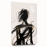 Abstract modern wall art collection in acrylic glass, showcasing vibrant colors and geometric designs, elegantly displayed in a side view without pins.