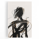 Abstract modern wall art collection featuring vibrant colors and geometric shapes, printed on stretched canvas with a sleek front view display.