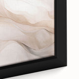 Close-up of a framed canvas featuring an abstract modern design with vibrant colors, showcasing intricate patterns and textures, perfect for contemporary home decor.