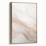 Framed abstract modern wall art featuring a gold design with a side view showcasing its sleek lines and elegant finish, perfect for contemporary home decor.