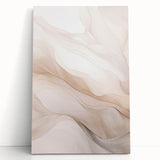 Abstract modern wall art on stretched canvas, showcasing vibrant colors and geometric shapes, ideal for contemporary home decor or office settings. The artwork leans against a neutral wall, adding a pop of color and artistic flair.