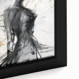 Close-up of a framed abstract modern wall art piece showcasing vibrant colors and geometric shapes, perfect for contemporary decor.