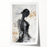 Abstract modern wall art print showcasing vibrant geometric shapes in bold colors, rolled and ready for framing, enhancing contemporary decor.