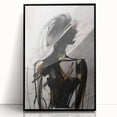 Framed abstract modern wall art design in black acrylic, showcasing geometric shapes and bold colors, perfect for contemporary decor.