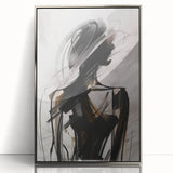 Framed abstract modern wall art collection showcasing vibrant colors and geometric shapes, highlighted by a sleek silver frame for a contemporary touch.