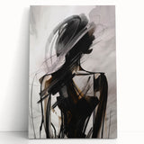 Abstract modern wall art collection with vibrant colors and geometric shapes, displayed on a stretched canvas, adding contemporary flair to any space.