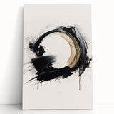 Abstract modern design wall art collection on stretched canvas, featuring vibrant colors and dynamic shapes, perfect for contemporary decor.