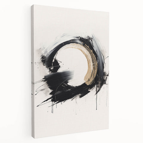 Abstract modern design wall art collection on stretched canvas, showcasing vibrant colors and geometric patterns, ideal for contemporary decor.