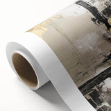 Abstract modern wall art design on rolled canvas, showcasing vibrant colors and dynamic geometric patterns, ideal for contemporary decor.