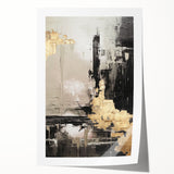 Abstract modern wall art print showcasing vibrant colors and geometric shapes, ideal for contemporary home decor or office spaces.