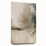 Abstract modern wall art collection displayed in an acrylic glass frame, showcasing vibrant colors and unique geometric patterns, ideal for contemporary decor.