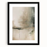 Abstract modern wall art collection featuring a sleek black frame and mat, showcasing vibrant geometric designs that add a contemporary touch to any space.