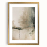 Framed abstract modern wall art design showcasing a gold mat and sleek profile, perfect for adding elegance to contemporary interiors.