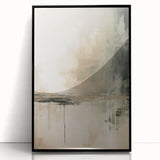 Framed modern abstract wall art featuring vibrant colors and geometric shapes, displayed with a sleek black frame for contemporary decor.