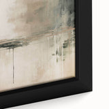 Close-up of an abstract modern wall art piece showcasing vibrant colors and geometric shapes, framed in a contemporary style for home decor.